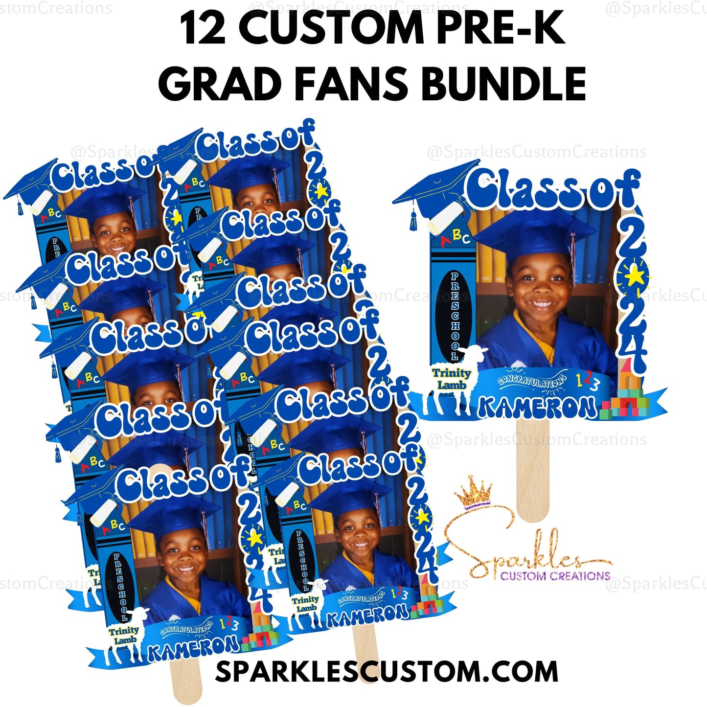 Custom PreK Graduation Fans