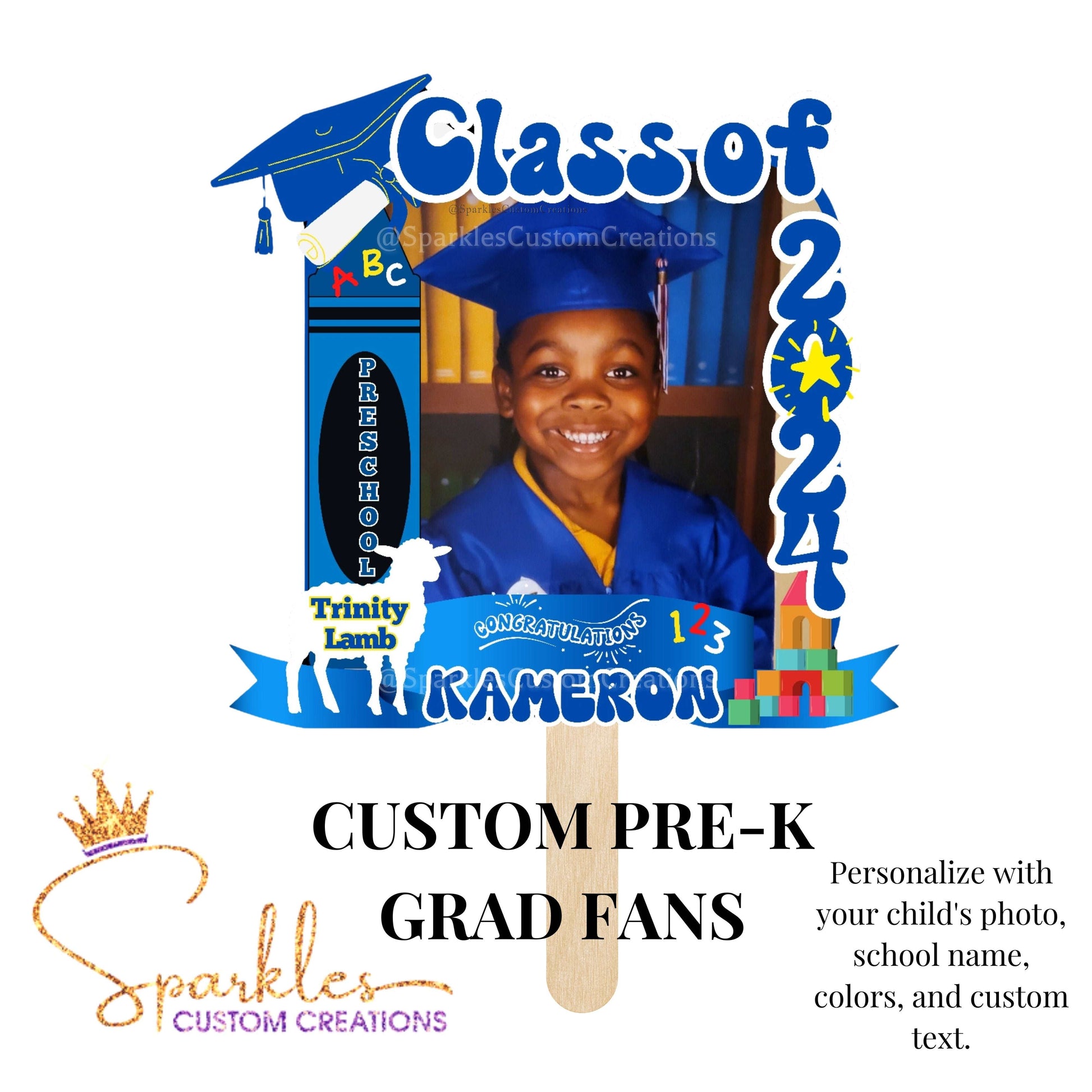 Custom PreK Graduation Fans