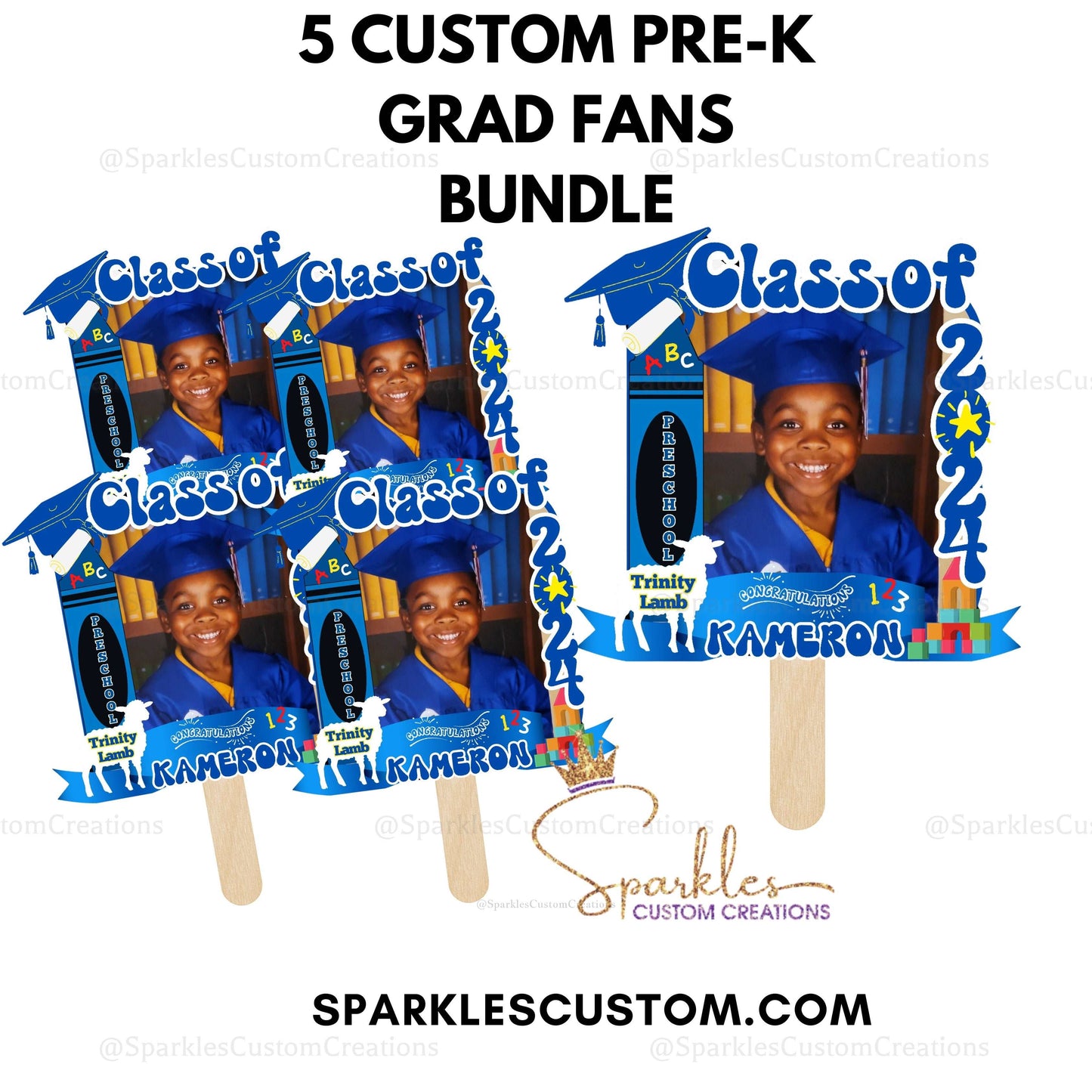 Custom PreK Graduation Fans
